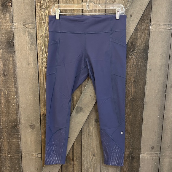 Lululemon Athletic Blue Purple Compression Leggings - Picture 1 of 11